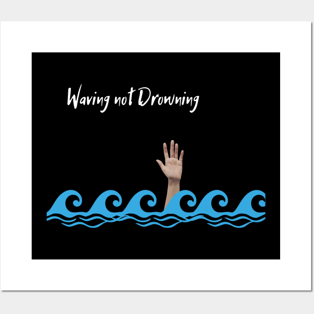 Waving Not Drowning | Beach | Waves | Swimming Wall Art by Cosmic Story Designer